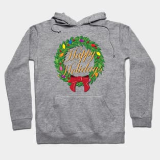 Charming Wreaths with Colorful Lights Hoodie